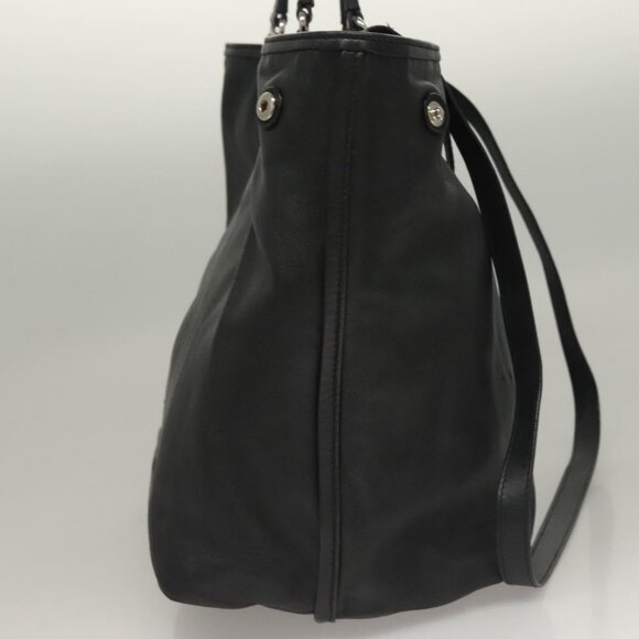 Salvatore Ferragamo Hand Bag Leather 2way Black Silver Auth - Picture 5 of 15